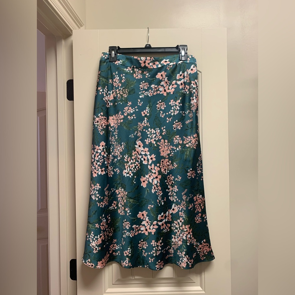 NWT Green and pink MIDI Skirt